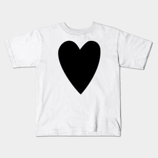 Black Heart modern design, black and white pattern. Heart Love symbol Kids T-Shirt